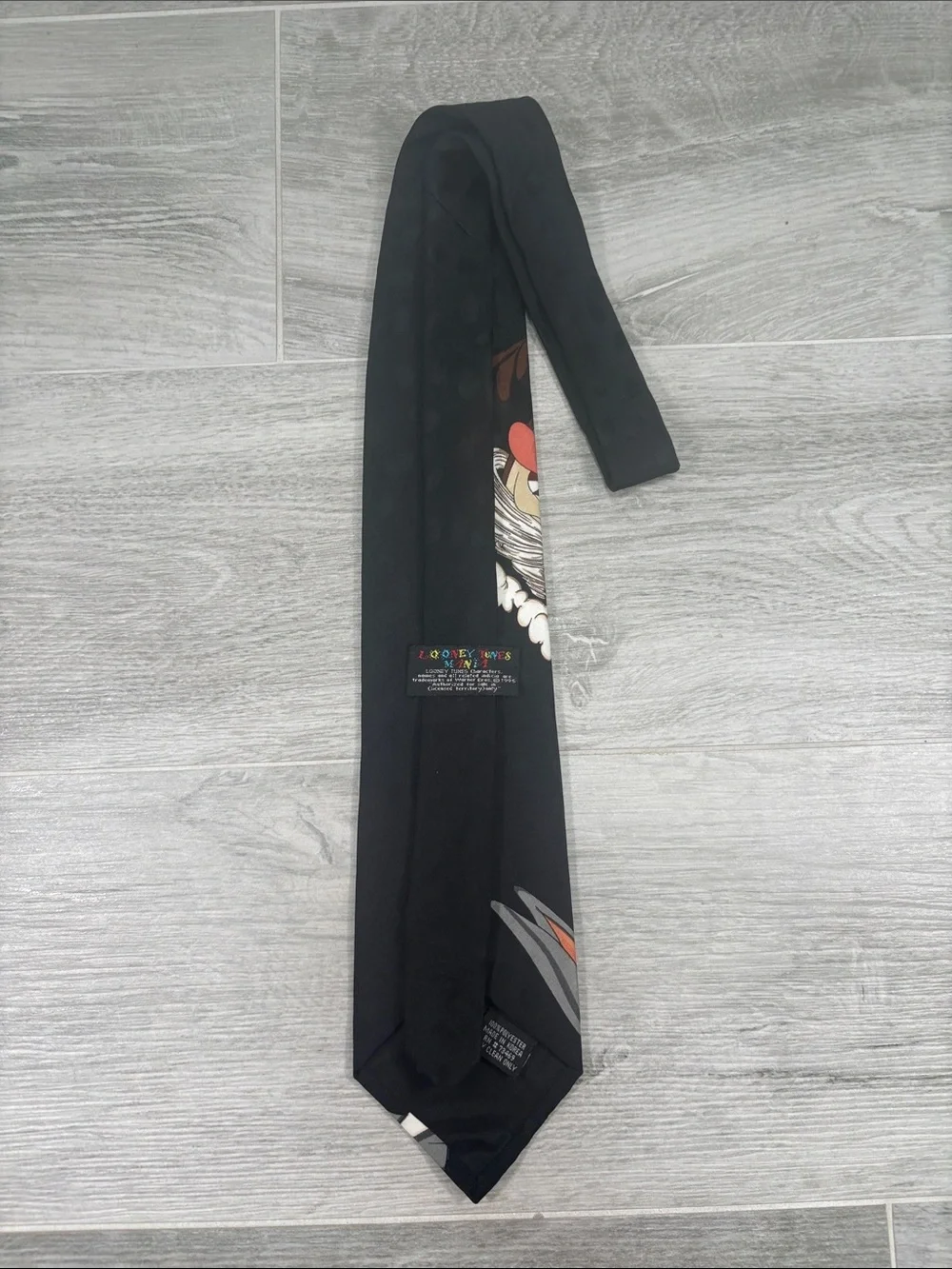 LOT OF 2 Vintage 90s Looney Tunes Neckties Taz Pepe Le Pew Christmas